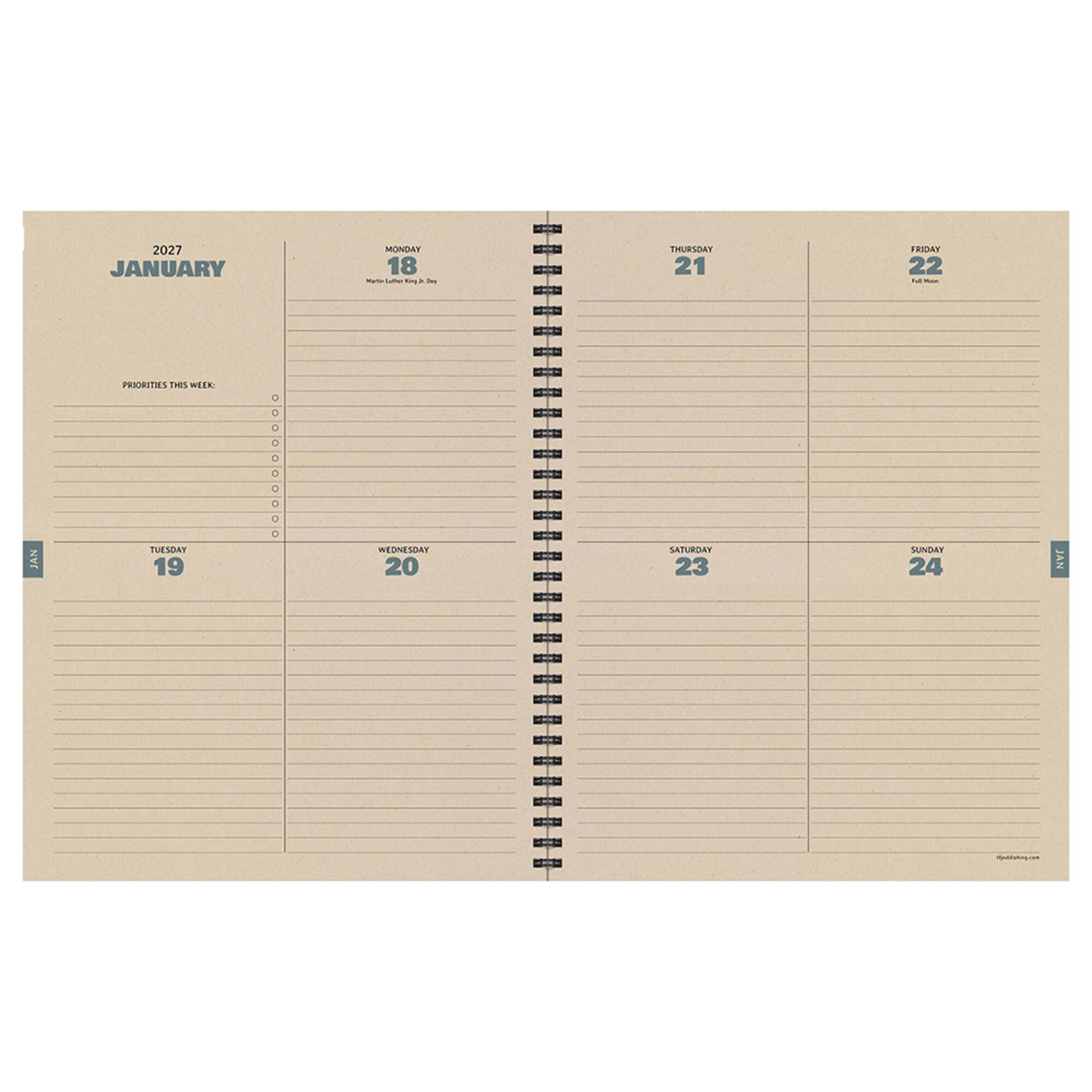 TF Publishing Large Checkered Cowboy Weekly Monthly Planner